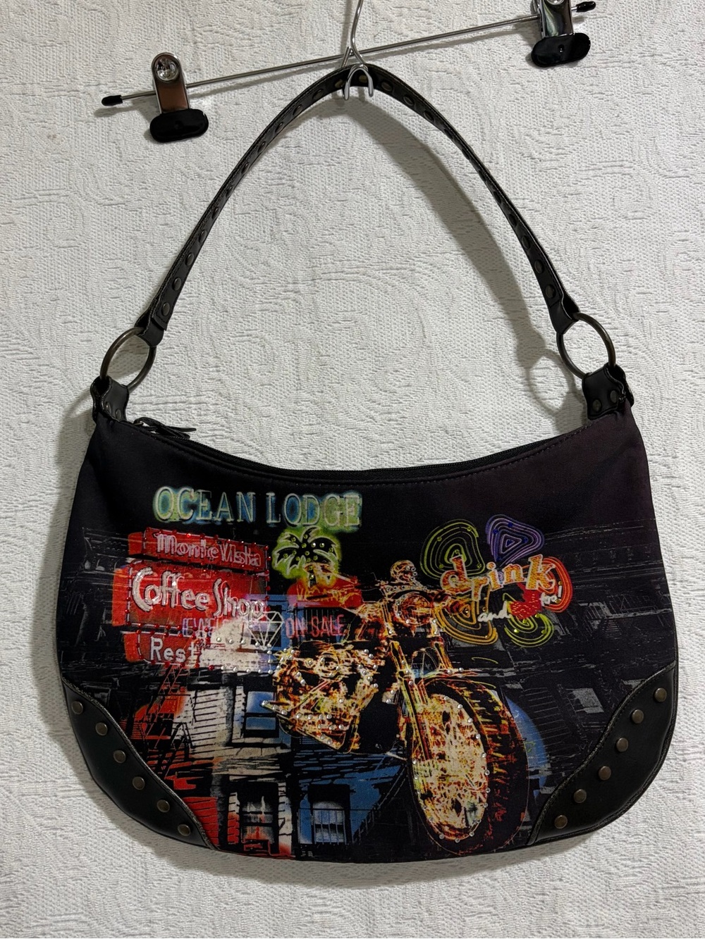 Vintage Y2K Far Nine Graphic Shoulder Bag